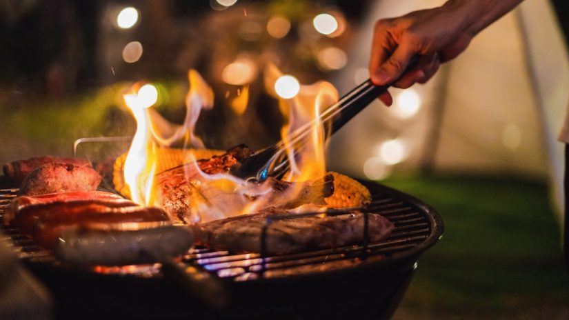 キャンプでBBQ