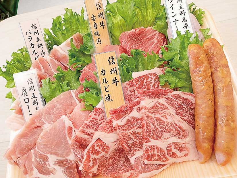 軽井沢 佐藤肉店の肉のラインナップ