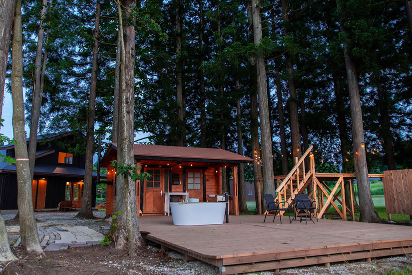 クロヒメカイタクキャンプ場の外観