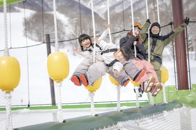 家族連れにも嬉しいアクティビティを楽しむ家族